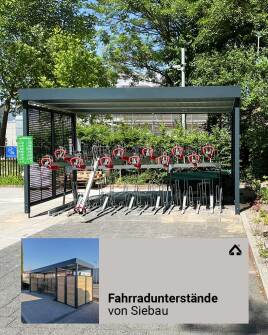 Fahrradunterstände. Komplettlösungen von Siebau