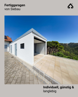 Fertiggaragen von Siebau. Individuell, günstig und langlebig