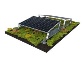Optigrün-Solar TOP - die perfekte Solaraufständerung zur nachträglichen Installation auf Dachbegrünungen.