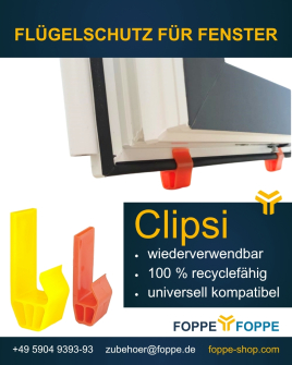Clipsi - Der innovative Flügelschutz für Fenster