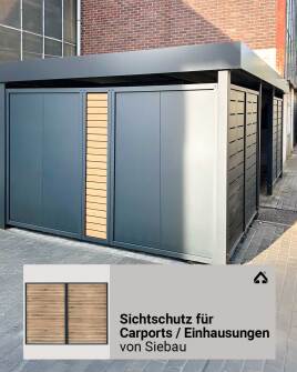 Sichtschutz für Carports und Einhausungen
