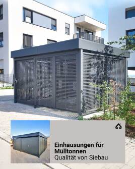 Einhausungen für Mülltonnen