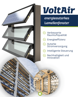 Energieautarke Lamellenfenster für nachhaltiges Bauen