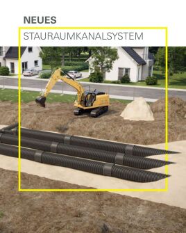 Neues Stauraumkanal-System zur Regenwasserrückhaltung