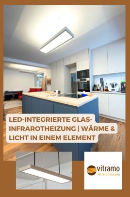 Infrarot-Heizelement mit integrierter LED-Leuchte von Vitramo