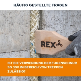Ist die Verwendung der Fugenschnur SG 300 im Bereich von Treppen zulässig?