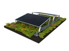 Optigrün-Solar TOP - die perfekte Solaraufständerung zur nachträglichen Installation auf Dachbegrünungen.
