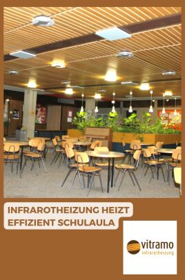 Mit Strahlungswärme Schulaula infrarot heizen