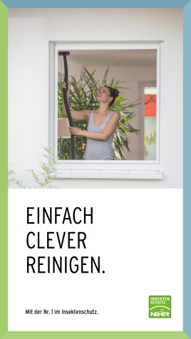 Wie reinige ich ein Fliegengitter von Neher?