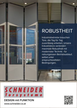 Torsysteme für Jahrzehnte im Einsatz – Industrietore von SCHNEIDER