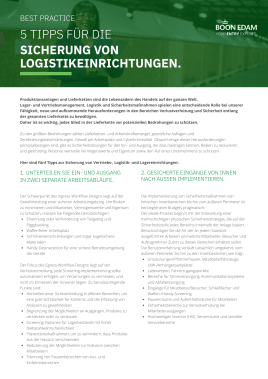 Boon Edam: Logistik sicher gedacht