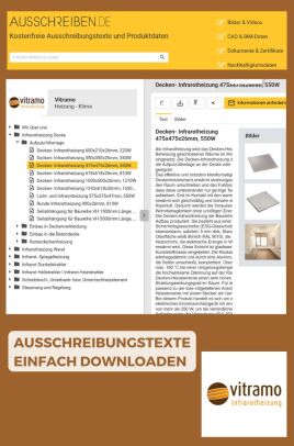 Infrarotheizung – Vorgefertigte Ausschreibungstexte online abrufbar