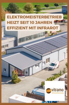 Infrarotheizung in Gewerbegebäude / Handwerksbetrieb