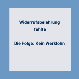 Widerrufsrechte bei Verträgen mit Verbrauchern