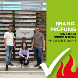 CEPA® überzeugt in Brandprüfungen!