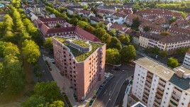 Rennwegdreieck Freiburg - ein markantes Wohngebäude mit vielfältigem Mehrwert und einer artenreichen Begrünung.