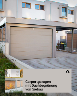 Carportgarage mit Anbau und Dachbegrünung