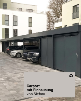 Carport mit Einhausung von Siebau