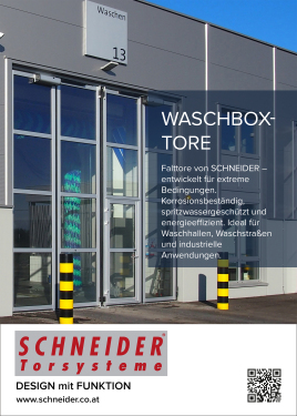 SCHNEIDER Falttore mit Waschbox-Paket - Qualität für extreme Bedingungen