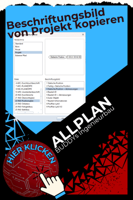 Beschriftungsbilder und Legenden von BUDDYs Ingenieurbau in Allplan kopieren und übertragen