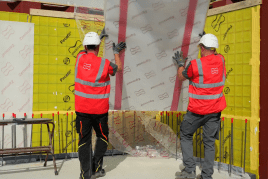 Entkopplungsfuge zwischen benachbarten Wänden