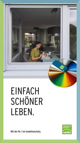 Farbiger Insektenschutz – schön, aber unauffällig.