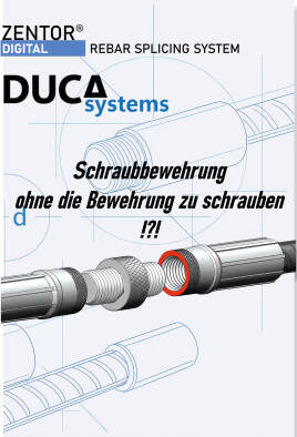 Schraubbewehrung, ohne Bewehrung zu schrauben