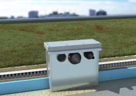 Sammelkasten mit seitlichem Abgang