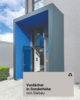 Vordächer in Sonderhöhe