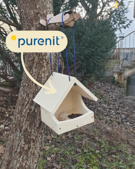 Langlebig, wetterbeständig und nachhaltig: Das Vogel-Futterhaus aus purenit 🐦