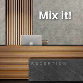 Spannende Designideen durch cleveren Materialmix.