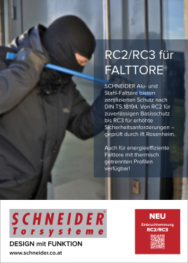 Einbruchschutz ist bei SCHNEIDER Falttoren kein Zukunftsversprechen – sondern Realität.