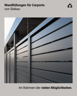Wandfüllungen für Carports