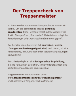 Gezielt renovieren mit dem Treppencheck