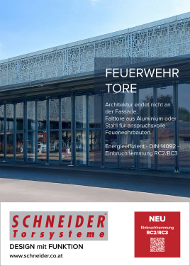 Architektur endet nicht an der Fassade – SCHNEIDER Falttore aus Aluminium oder Stahl für Feuerwehren 🚒