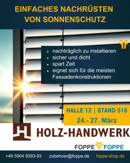 FOPPE SSB - die professionelle Sonnenschutz-Befestigung