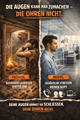 Die Augen kann man schließen. Die Ohren nicht.