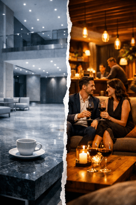 Hotel-Lobby: kurze Aufenthaltsdauer, wenig Zusatzkonsum?