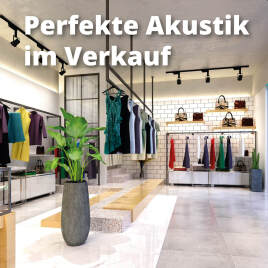Acoustic-CompactBoard im Fashion-Store