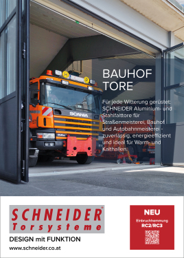 SCHNEIDER Falttore für Bauhöfe - für jede Witterung gerüstet