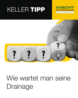 KNECHT Kellertipp | Wie wartet man seine Drainage