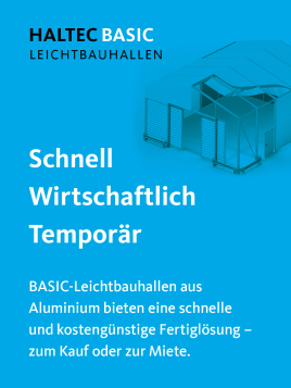 Mit Leichtbauhallen schnell und günstig Lagerraum schaffen