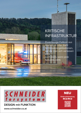 SCHNEIDER Falttore für Kritische Infrastruktur 🚒🚓🚑 . Wenn jede Sekunde zählt, zählt Vertrauen.