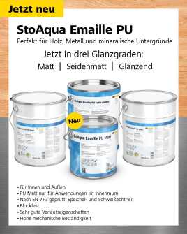 Jetzt neu: StoAqua Emaille PU in Matt!
