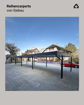 Reihencarports für viele Fahrzeuge von Siebau