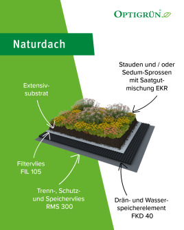 Das Optigrün Naturdach - die Systemlösung für mehr Biodiversität.