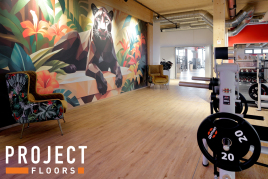 Designboden und Fitnessstudio perfekt kombiniert