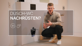 Dusch-WC nachrüsten ohne Badrenovierung? So bekommst Du Strom und Wasser ans WC