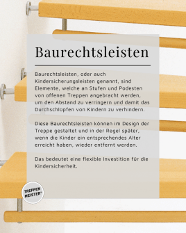 Treppen kindersicher machen mit Baurechtsleisten. 🚸