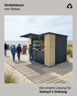 Gerätehäuser mit Verkaufsklappe von Siebau